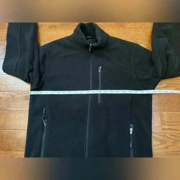 London Fog Men's Full Zip Fleece Black Jacket Sz M - Picture 8 of 9